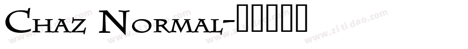 Chaz Normal字体转换
